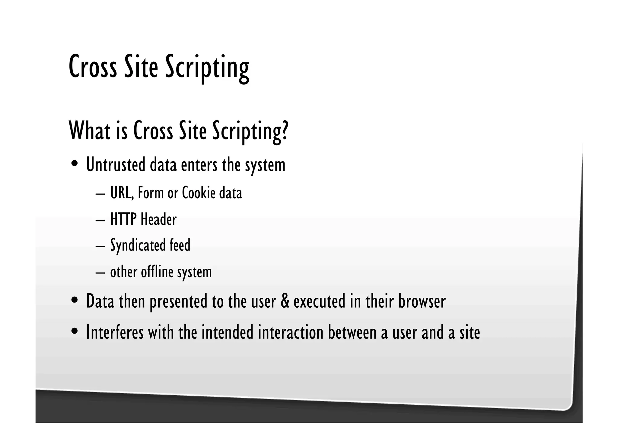Be Afraid. Be Very Afraid. Javascript security, XSS & CSRF