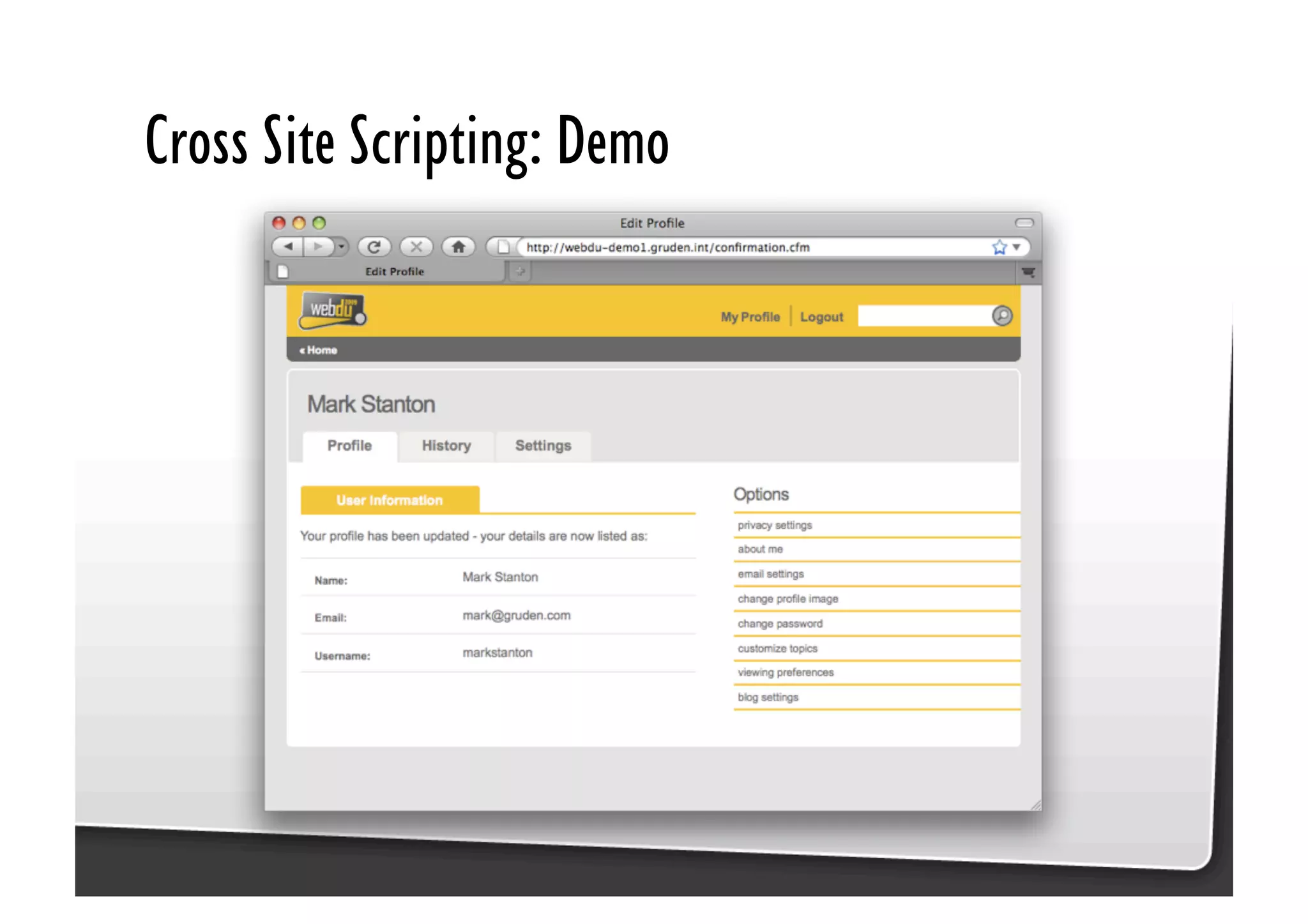 Be Afraid. Be Very Afraid. Javascript security, XSS & CSRF