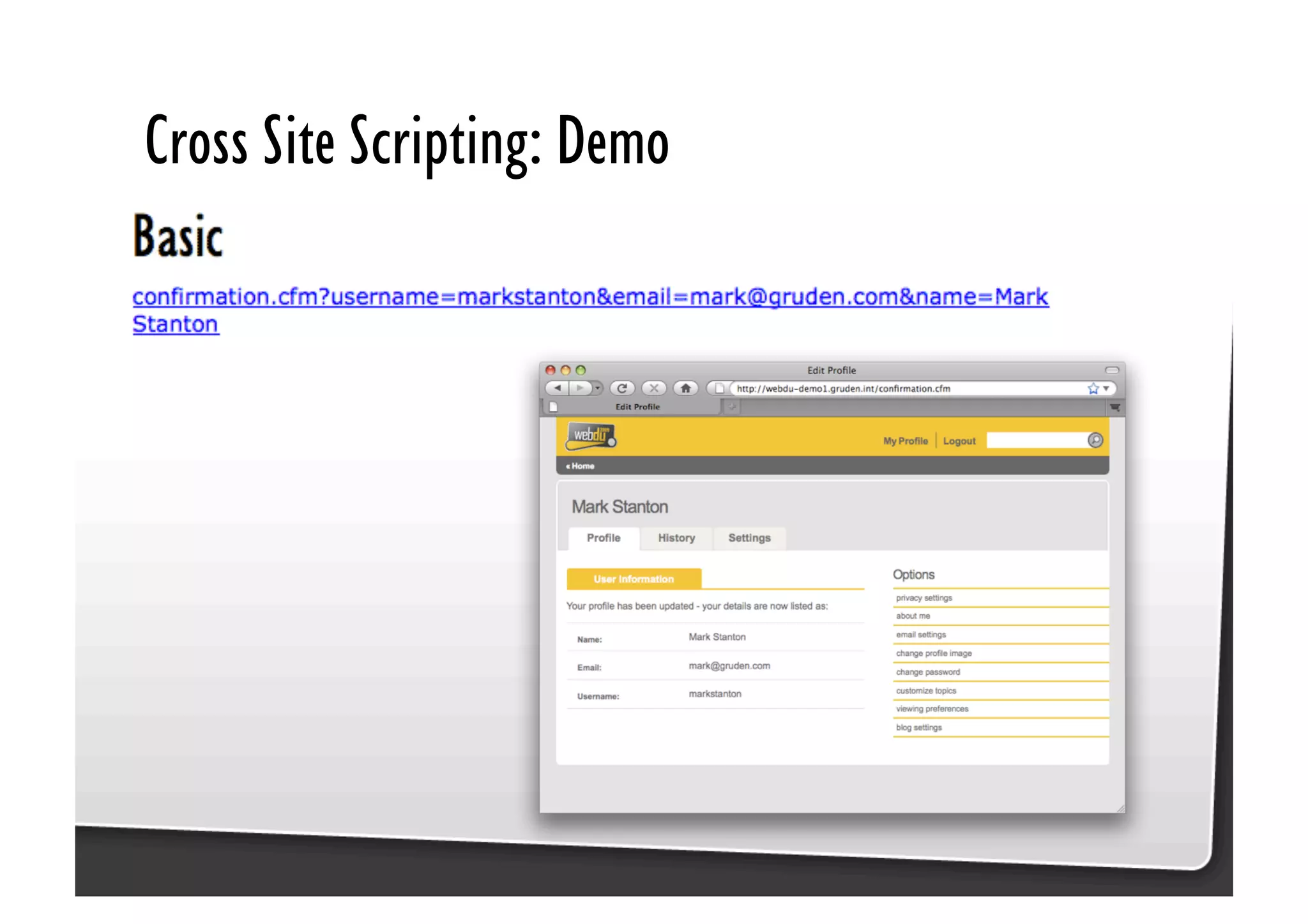 Be Afraid. Be Very Afraid. Javascript security, XSS & CSRF