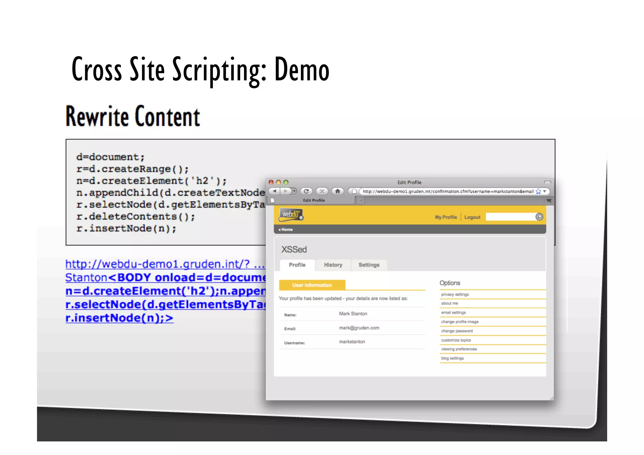 Be Afraid. Be Very Afraid. Javascript security, XSS & CSRF
