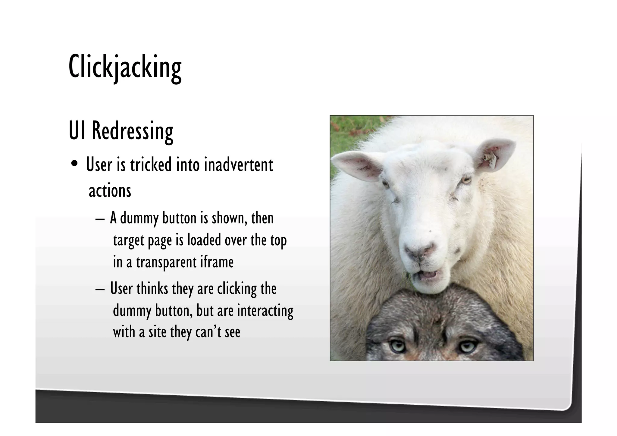 Be Afraid. Be Very Afraid. Javascript security, XSS & CSRF