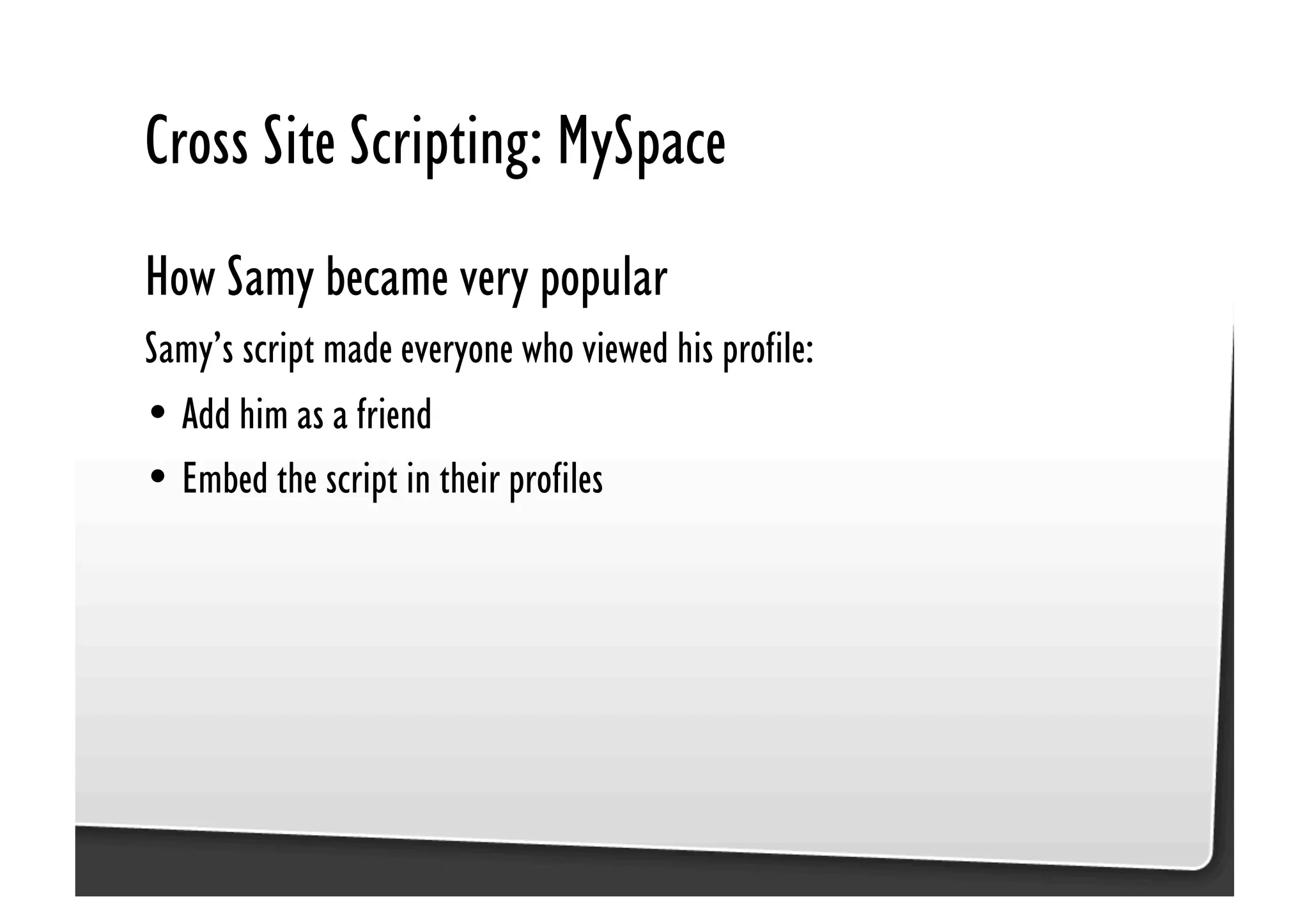 Be Afraid. Be Very Afraid. Javascript security, XSS & CSRF