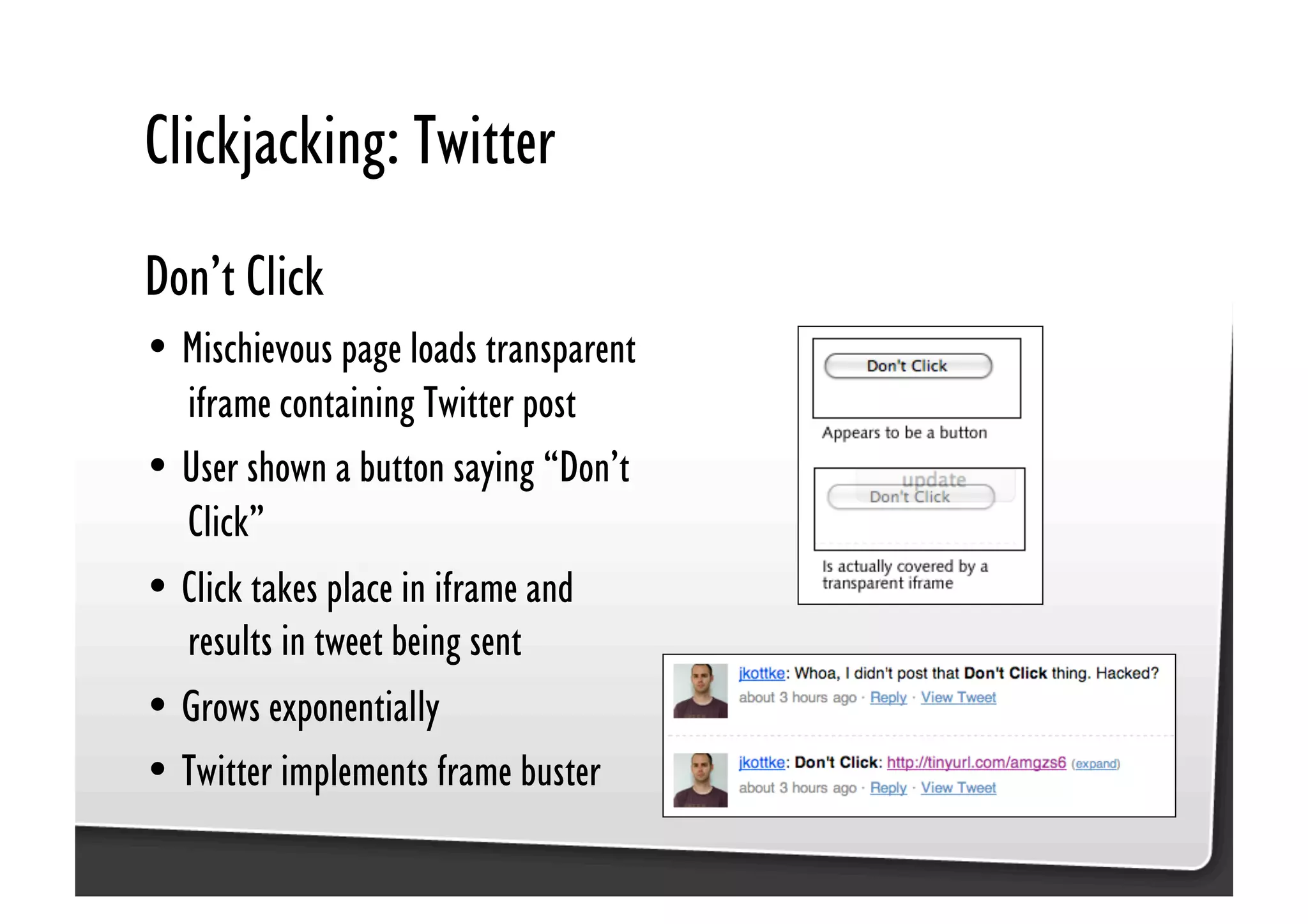 Be Afraid. Be Very Afraid. Javascript security, XSS & CSRF