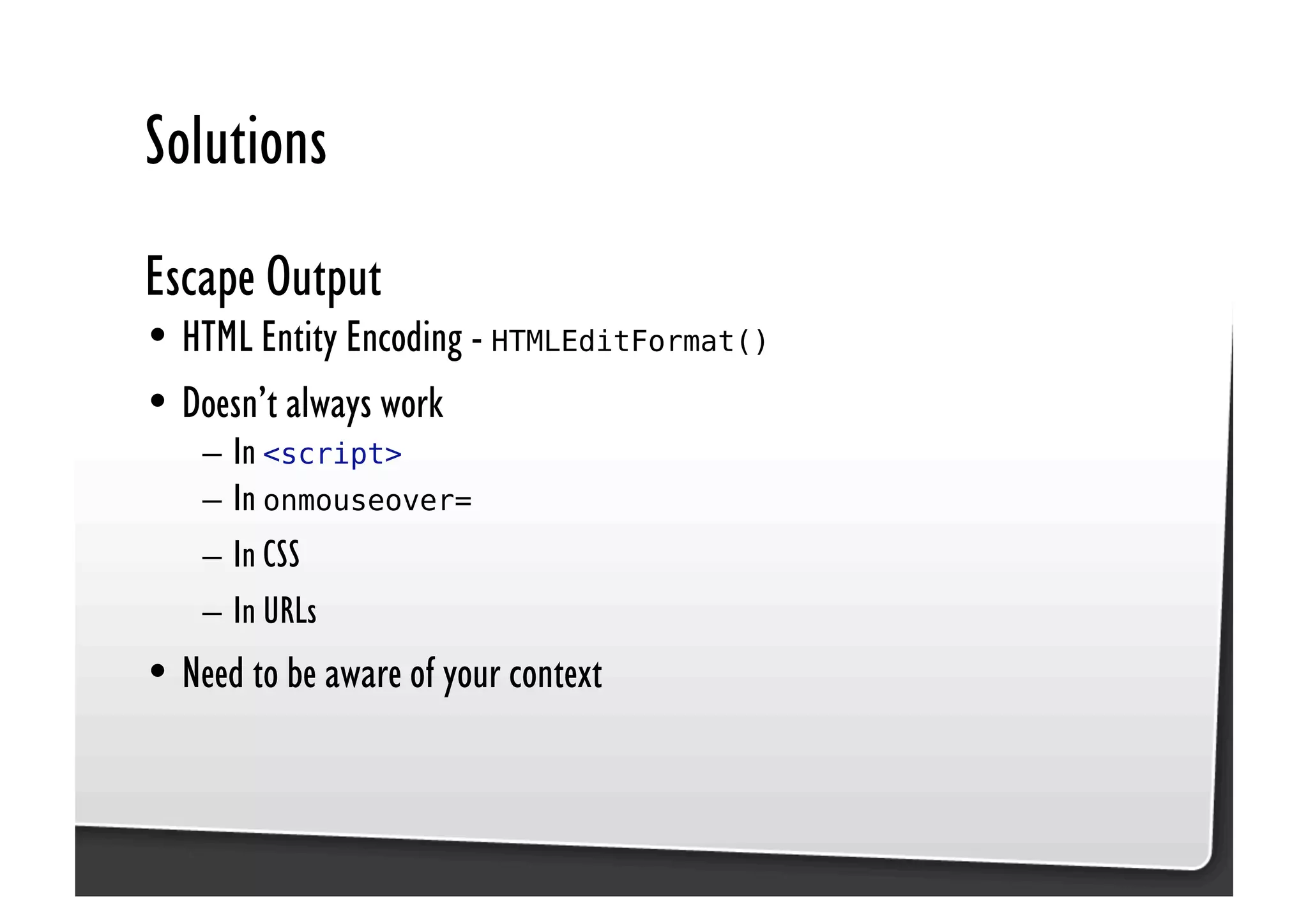 Be Afraid. Be Very Afraid. Javascript security, XSS & CSRF