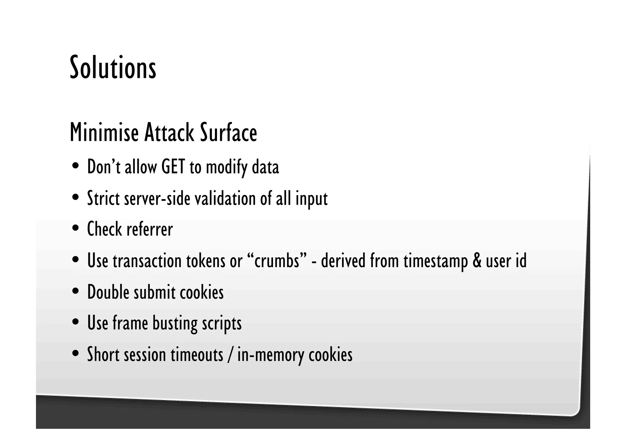 Be Afraid. Be Very Afraid. Javascript security, XSS & CSRF