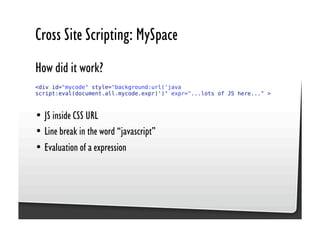 Be Afraid. Be Very Afraid. Javascript security, XSS & CSRF