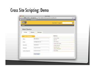 Be Afraid. Be Very Afraid. Javascript security, XSS & CSRF