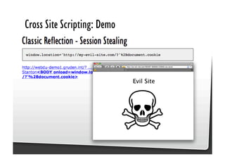 Be Afraid. Be Very Afraid. Javascript security, XSS & CSRF