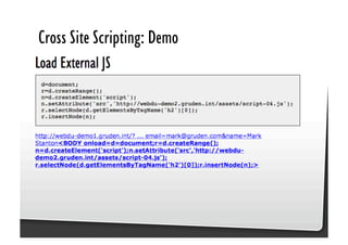 Be Afraid. Be Very Afraid. Javascript security, XSS & CSRF