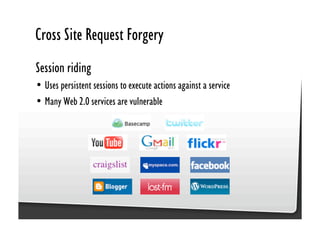 Be Afraid. Be Very Afraid. Javascript security, XSS & CSRF