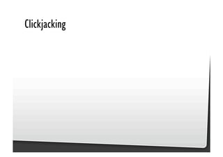 Be Afraid. Be Very Afraid. Javascript security, XSS & CSRF