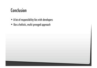 Be Afraid. Be Very Afraid. Javascript security, XSS & CSRF