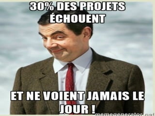 30% des projets IT échouent et ne partent
jamais en prod !
 