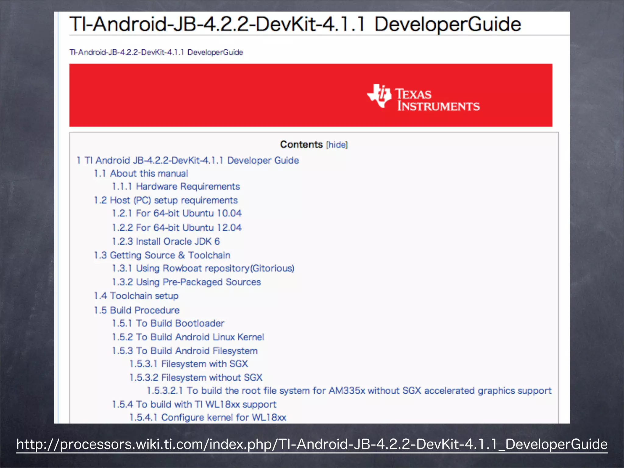 http://processors.wiki.ti.com/index.php/TI-Android-JB-4.2.2-DevKit-4.1.1_DeveloperGuide

 