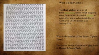 Legend of the mysterious Beale Cipher.pptx