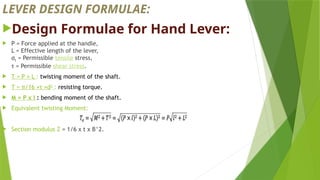 BEAM AND LEVER , design of machine elements | PPTX