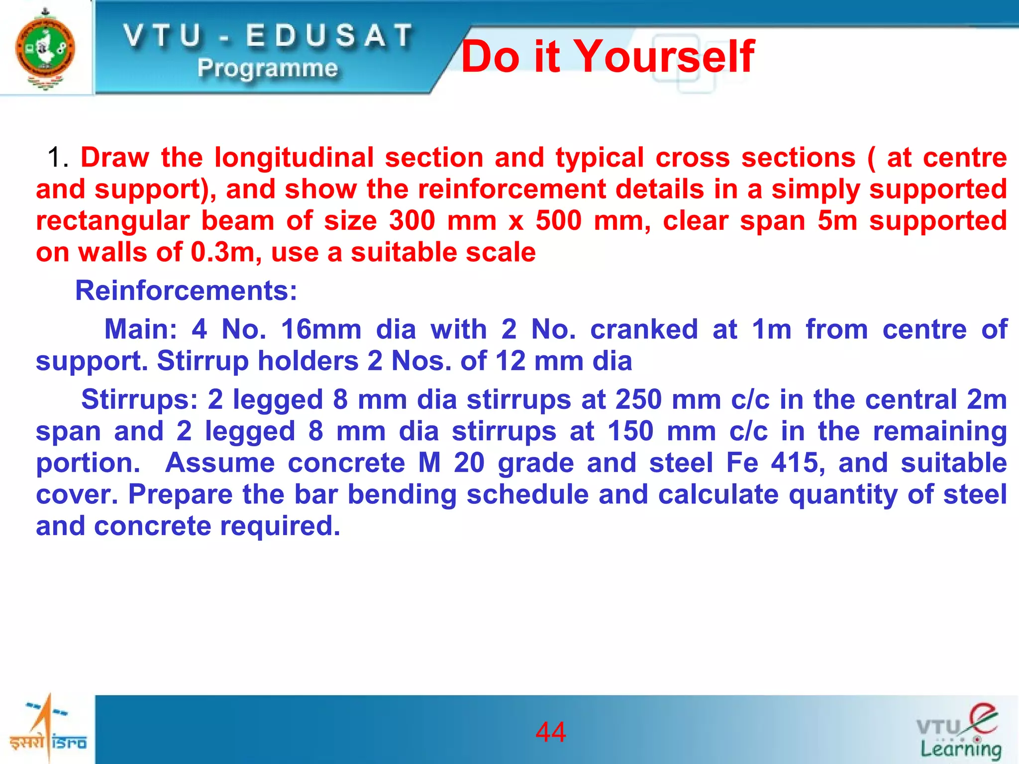 Beam Design and Drawing of RCC Structures | PPT