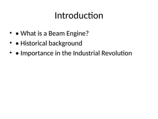 Beam Engine Mechanism Presentation shshbebbs | PPTX