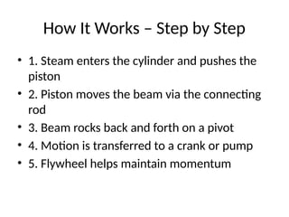 Beam Engine Mechanism Presentation shshbebbs | PPTX