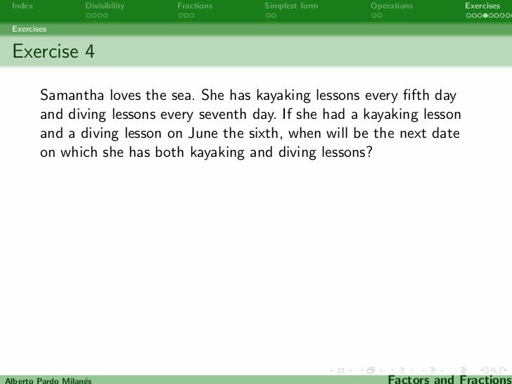 Fractions and multiples
