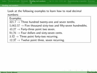 nite sequence of digits that is 
repeated inde 
