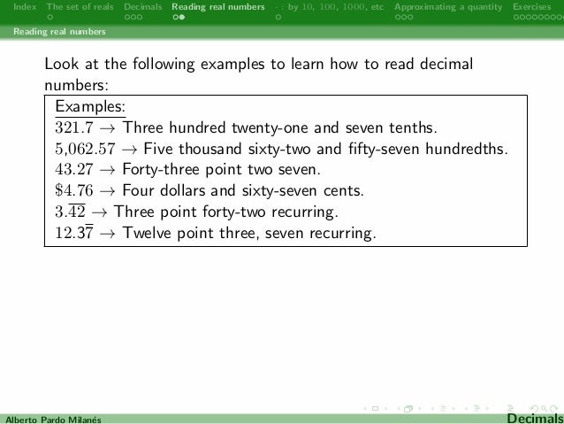 Decimals