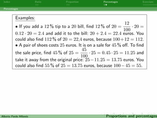 Proportions and percentages | PDF