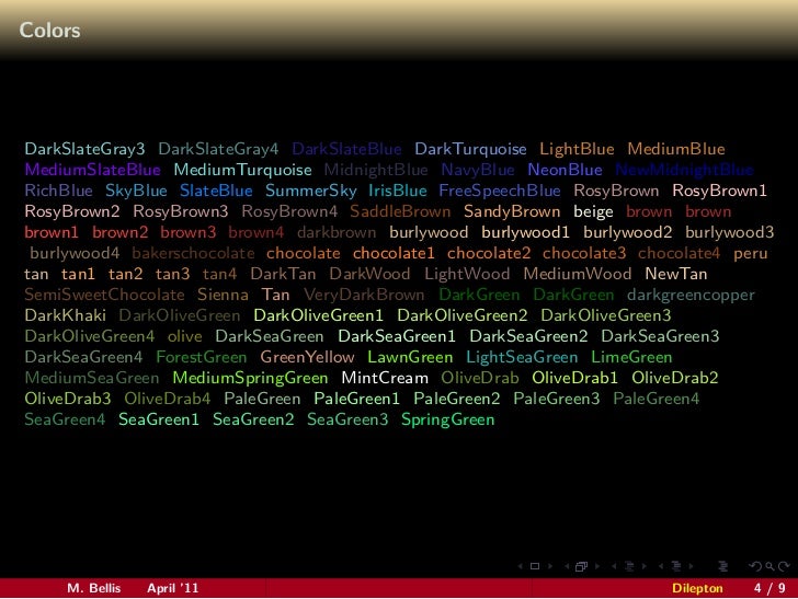 Beamer color test (black background)