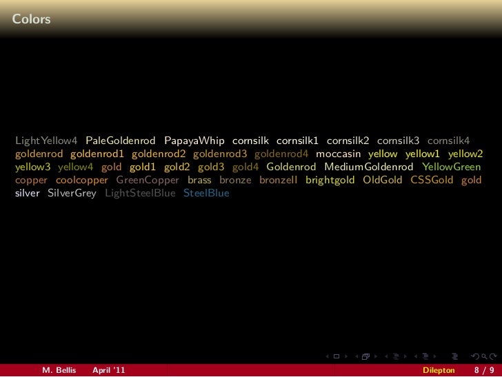 Beamer color test (black background)