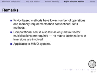 An Introduction to Model Order Reduction | PDF
