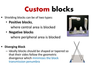 Shadow Block Set Radiotherapy Beam modification in radiotherapy | PPTX
