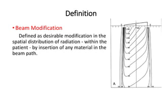 Spatial Modifications Beam modifying devices 1 Radiophysics | PPTX