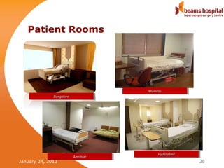Patient Rooms




                                       Mumbai
                                        Mumbai
              Bangalore
               Bangalore




                                           Hyderabad
                                            Hyderabad
                           Amritsar
                            Amritsar
January 24, 2013                                        28
 