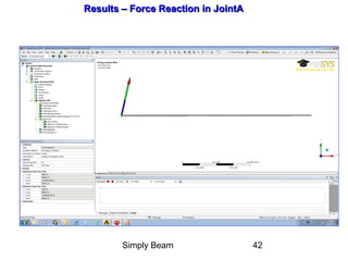 Simply Beam 42
Results – Force Reaction in JointAResults – Force Reaction in JointA
 