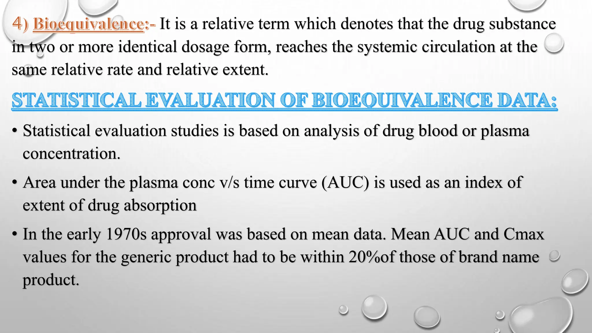 Bioequiuvalence and drug product assessment | PPTX