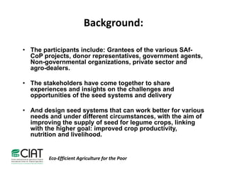 Bean seed deliver workshop, malawi [compatibility mode]