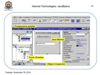 Internet Technologies- JavaBeans 
Tuesday, November 18, 2014 
14 
 