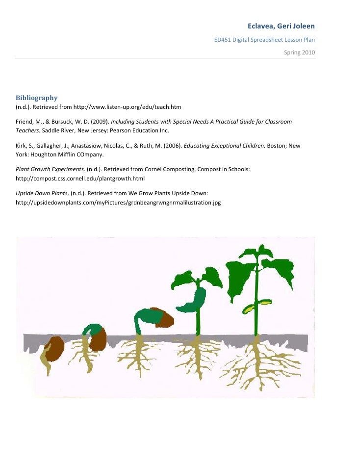 Plant Growth Lesson Plan