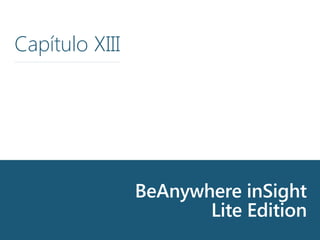 Capítulo XIII
BeAnywhere inSight
Lite Edition
 