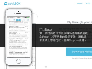Mailbox!
app
Dropbox
30
 