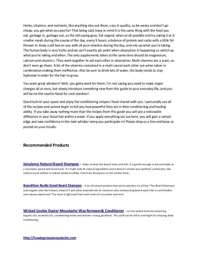"Beard & Moustache Conditioning Manual For the Whiskered Warrior to