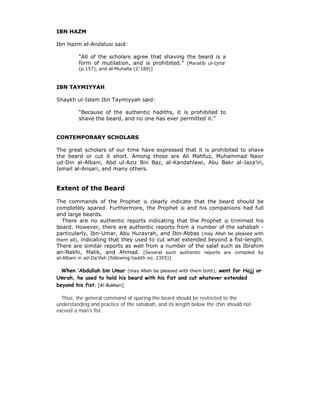 Beard In Islam | PDF
