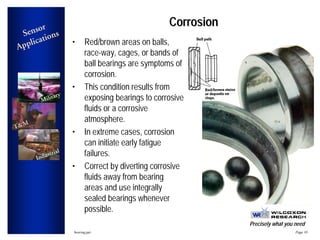Sensor
Applications
Precisely what you need
bearing.ppt Page 10
Military
T&M
Industrial
CorrosionCorrosion
• Red/brown are...
