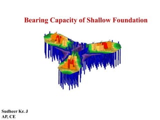 Bearing Capacity of Shallow Foundation
Sudheer Kr. J
AP, CE
 