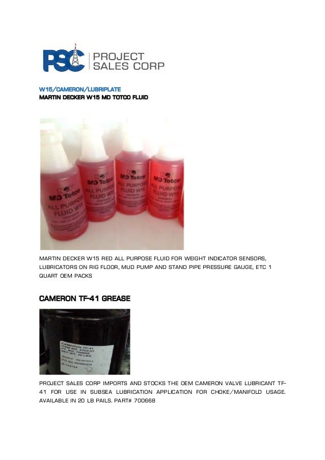 Bearing Greases from Project Sales Corp