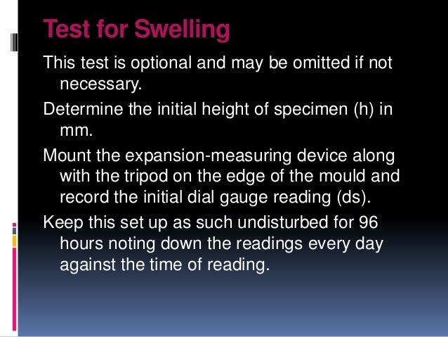 Bearing ratio capacity of compacted soil