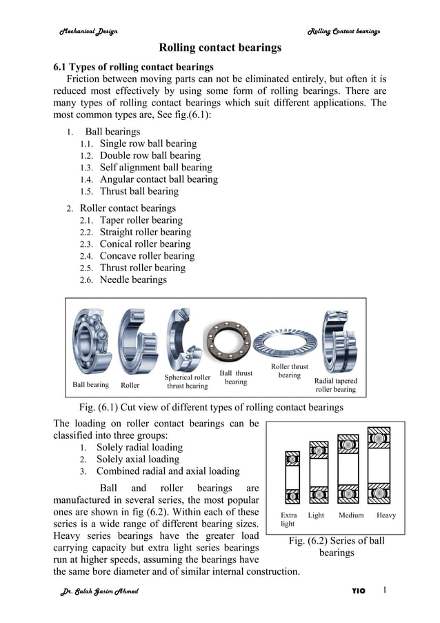 MET 304 Bearings notes | PDF