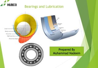 Bearings and Lubrication
Prepared By
Muhammad Nadeem
 
