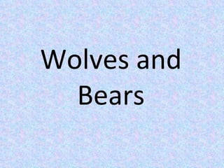 Wolves and Bears 