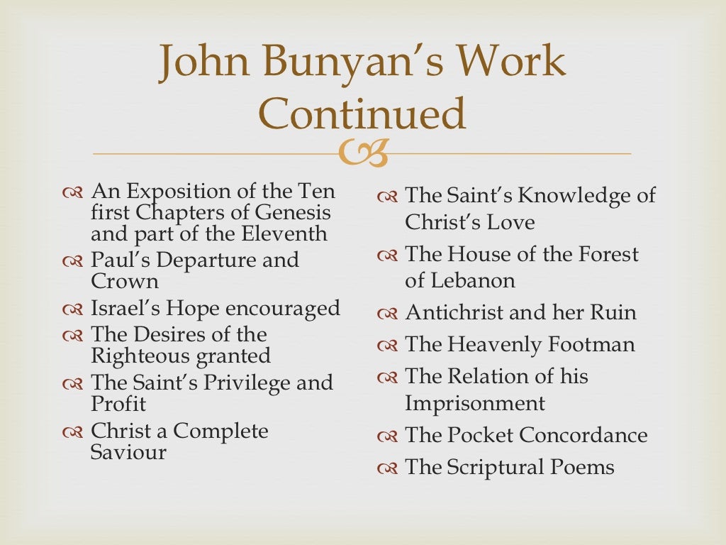 John bunyan short biography image